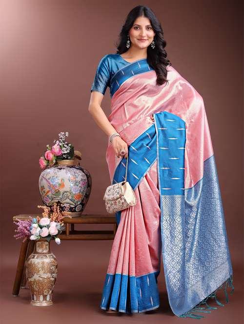 women self design southern silk saree with blouse - 21969182 - Standard Image - 0