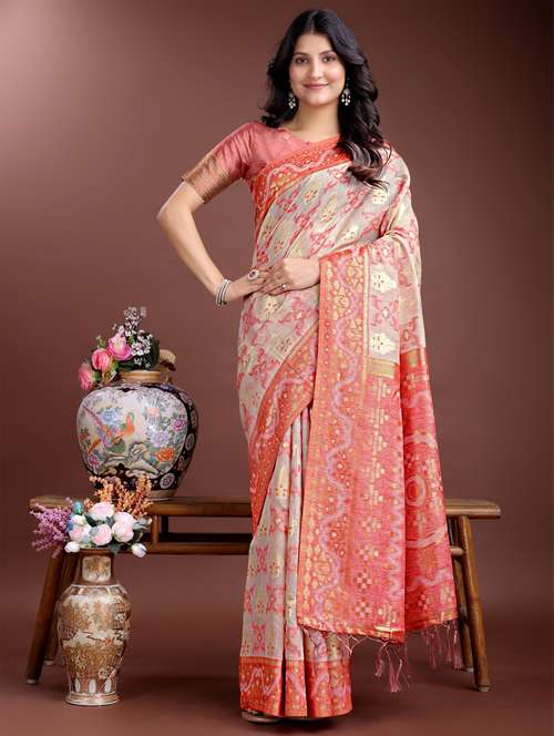 women self design bordered saree with blouse - 21969198 -  Standard Image - 0