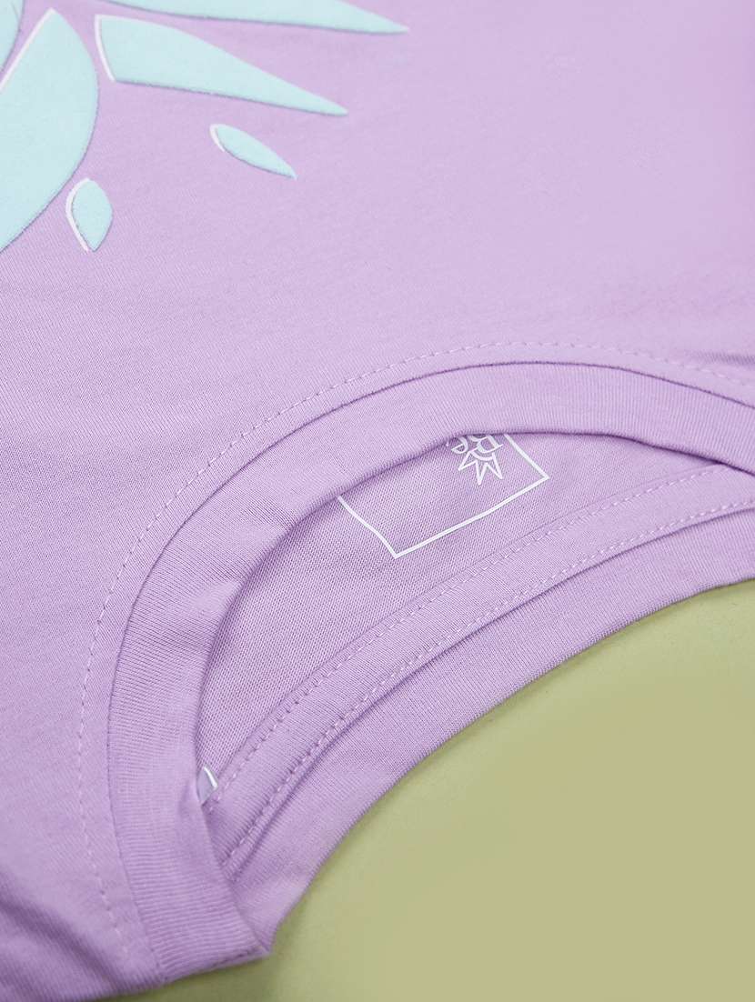 girls solid with work round neck tee - 21969280 -  Standard Image - 3