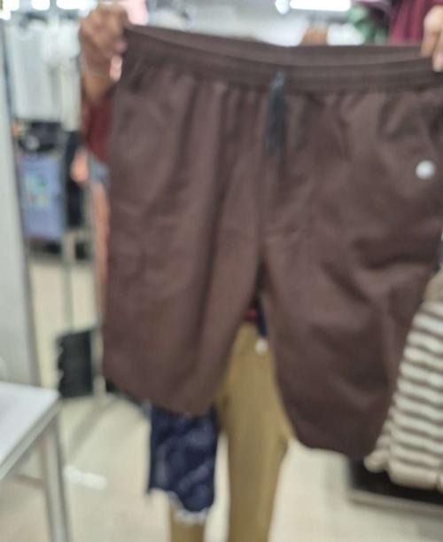 dark brown twill shorts - 21969329 - Standard Image - 0