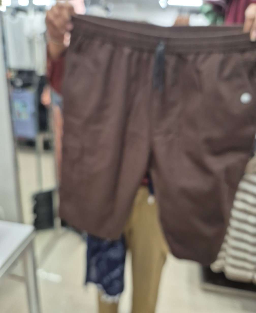 dark brown twill shorts - 21969329 - Zoom Image - 0