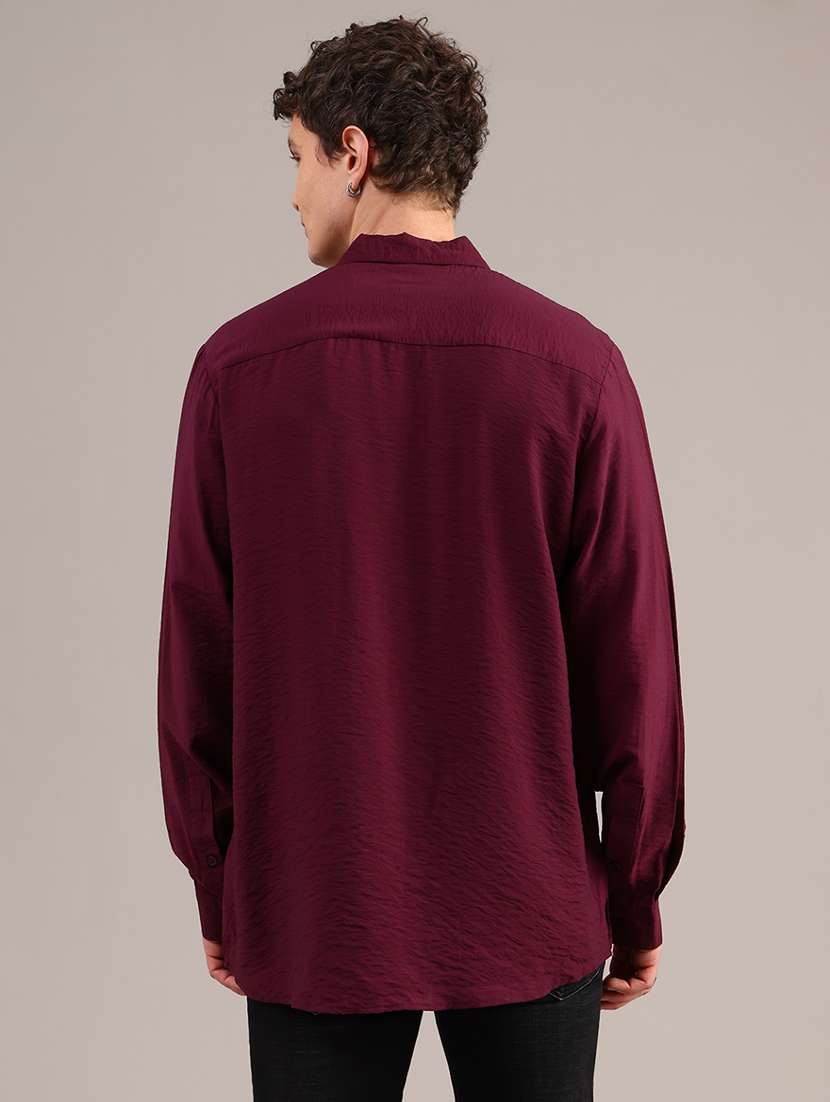 men solid long sleeve collared shirt - 21969606 -  Standard Image - 3