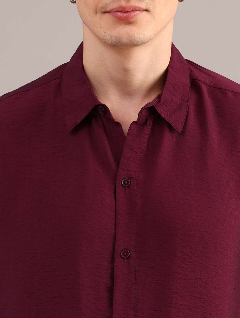 men solid long sleeve collared shirt - 21969606 -  Standard Image - 5