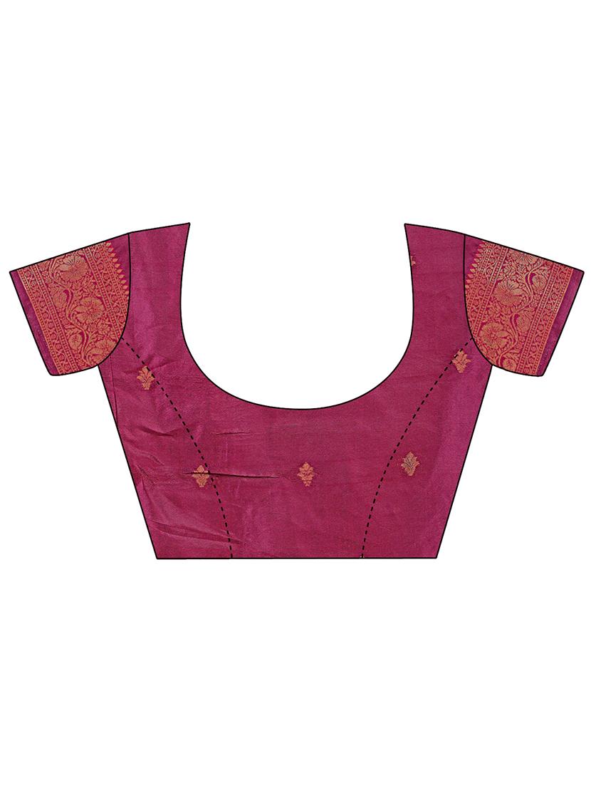 women self design banarasi saree with blouse - 21969841 - Standard Image - 5