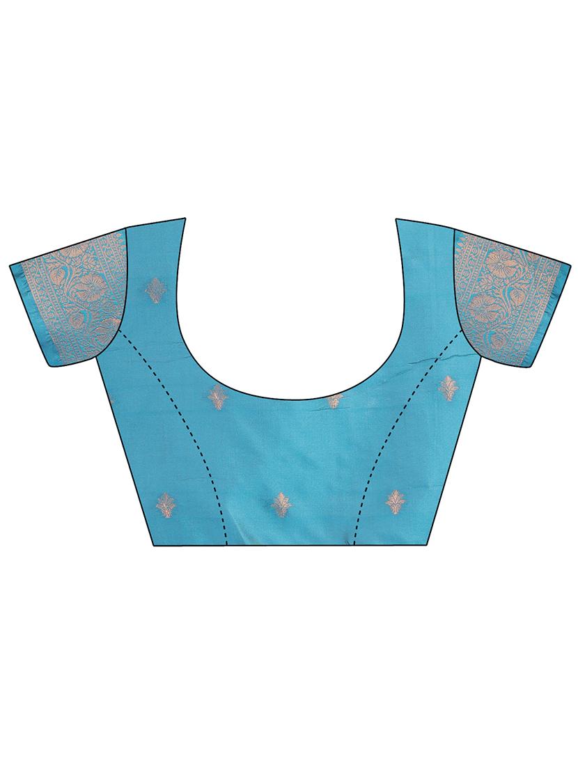 women self design banarasi saree with blouse - 21969843 - Standard Image - 5