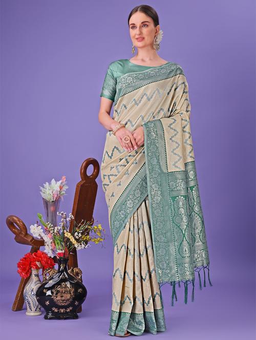 women self design banarasi saree with blouse - 21969847 - Standard Image - 0