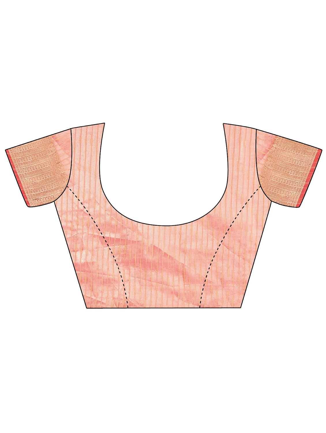 women solid with bordered saree with blouse - 21969864 - Standard Image - 5