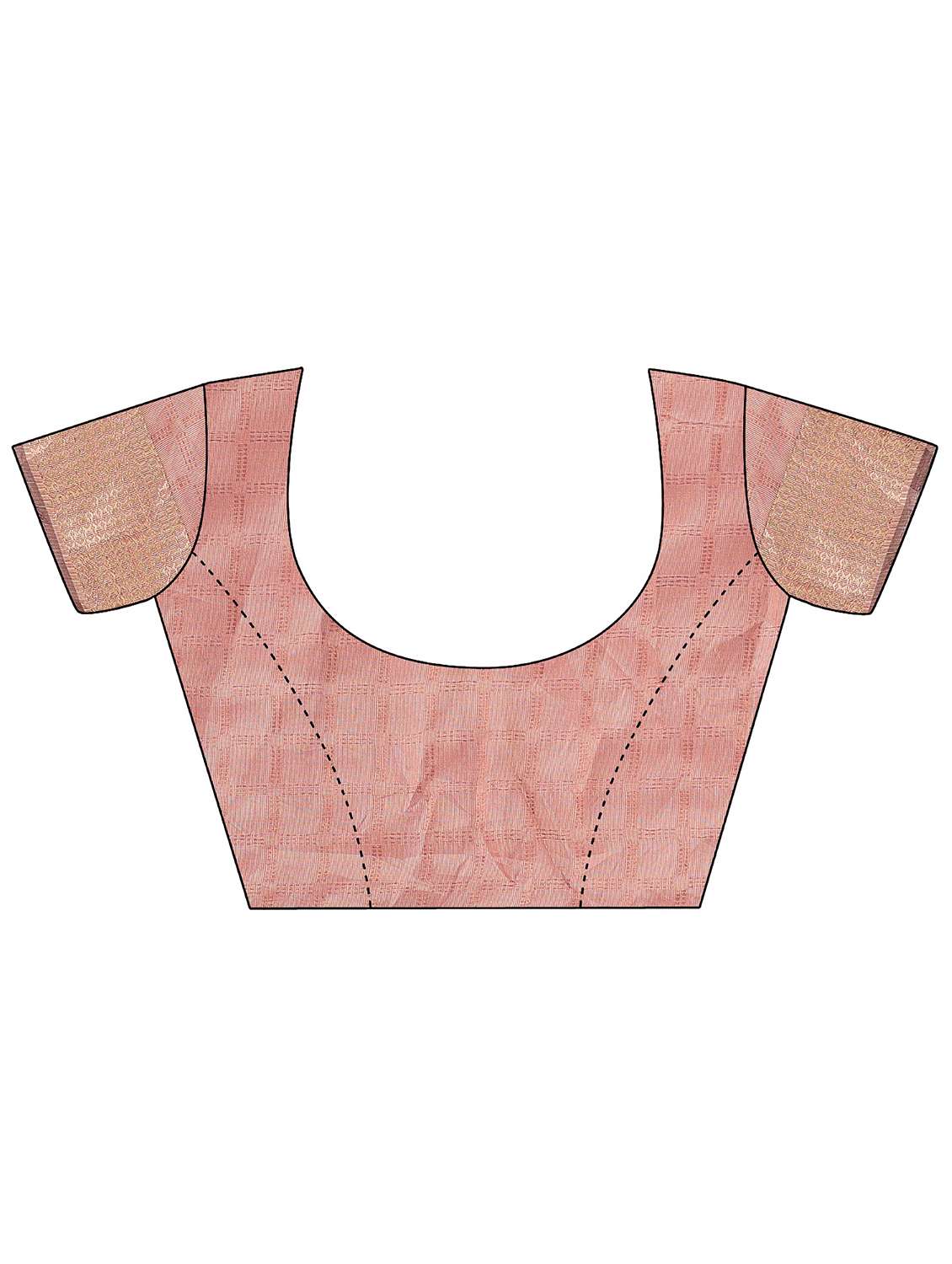women checkered bordered saree with blouse - 21969886 - Standard Image - 5