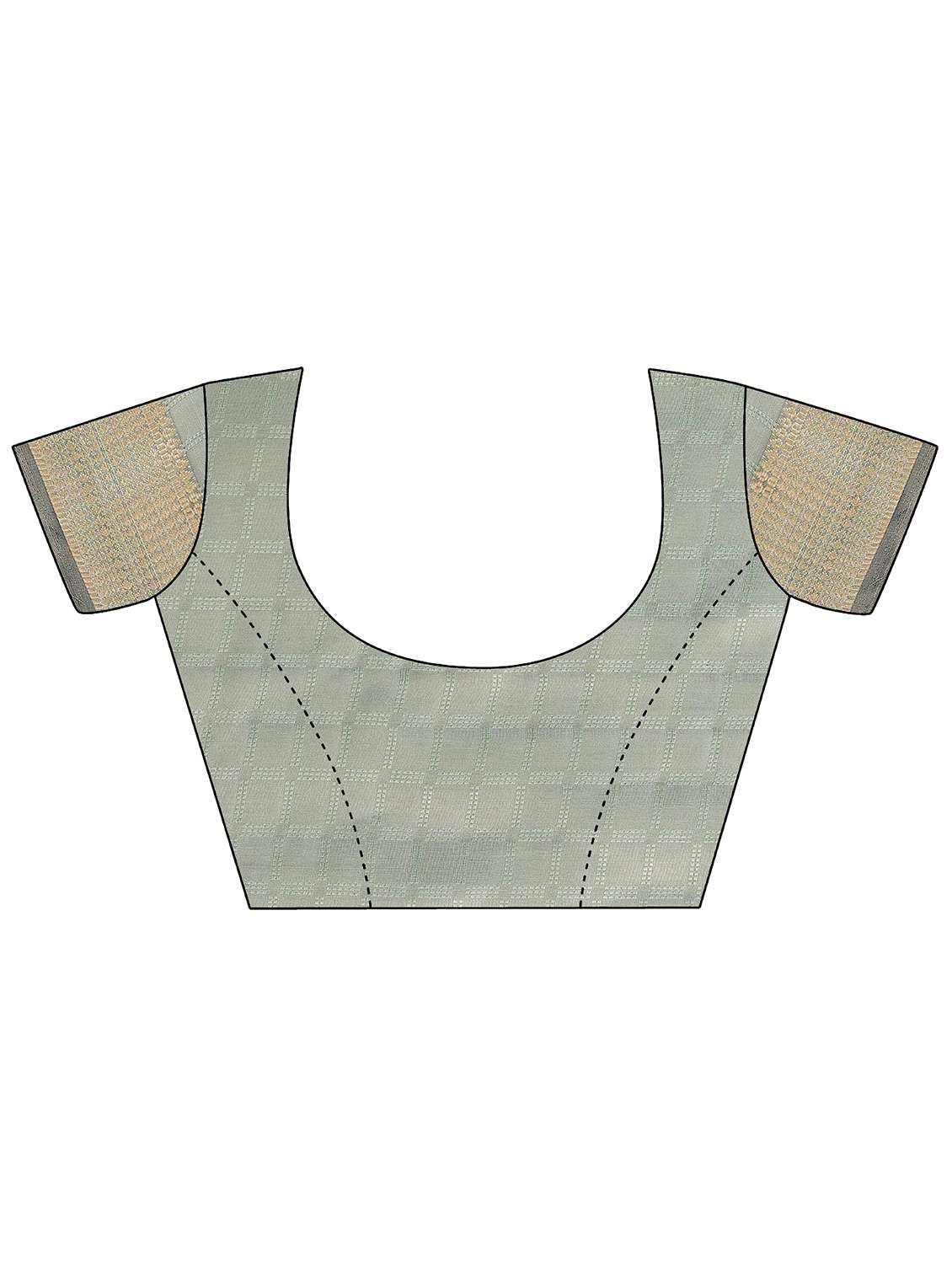 women checkered bordered saree with blouse - 21969887 -  Standard Image - 5