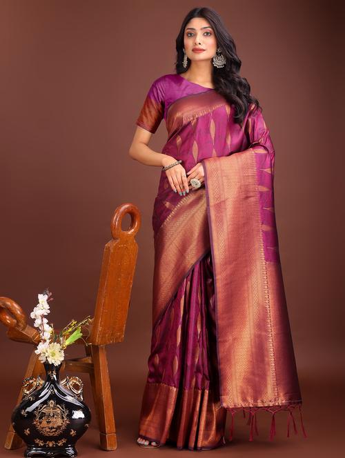 women self design banarasi saree with blouse - 21969909 - Standard Image - 0