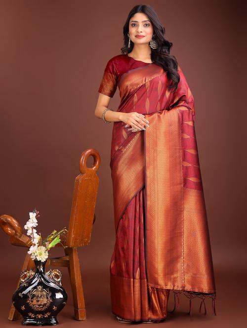 women self design banarasi saree with blouse - 21969910 -  Standard Image - 0