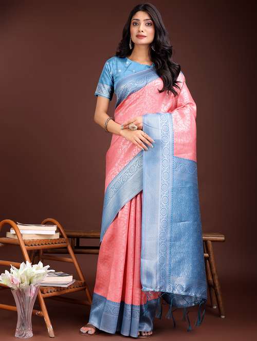 women self design bordered saree with blouse - 21969922 -  Standard Image - 0