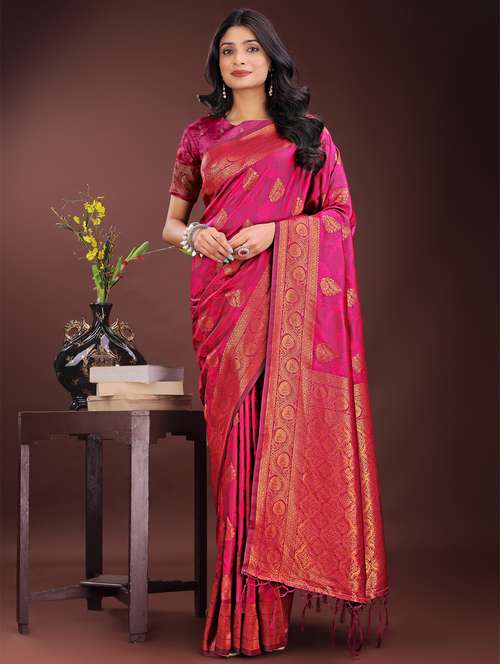 women self design banarasi saree with blouse - 21969938 - Standard Image - 0