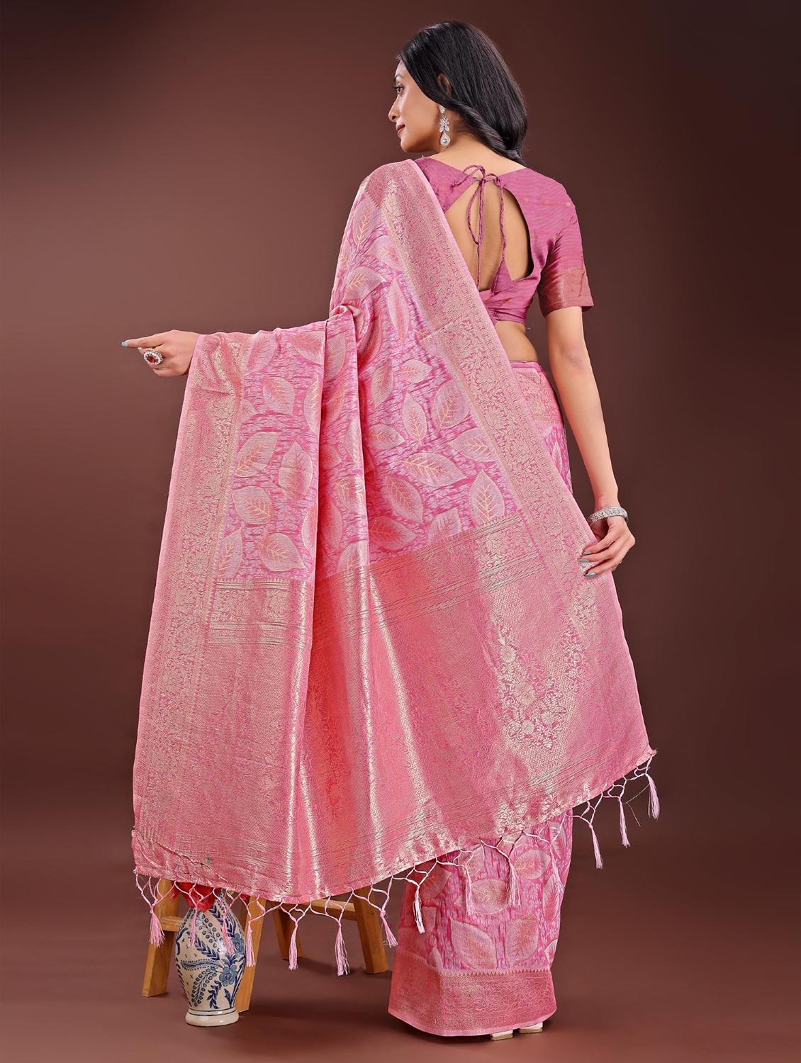 women self design banarasi saree with blouse - 21969955 - Standard Image - 3