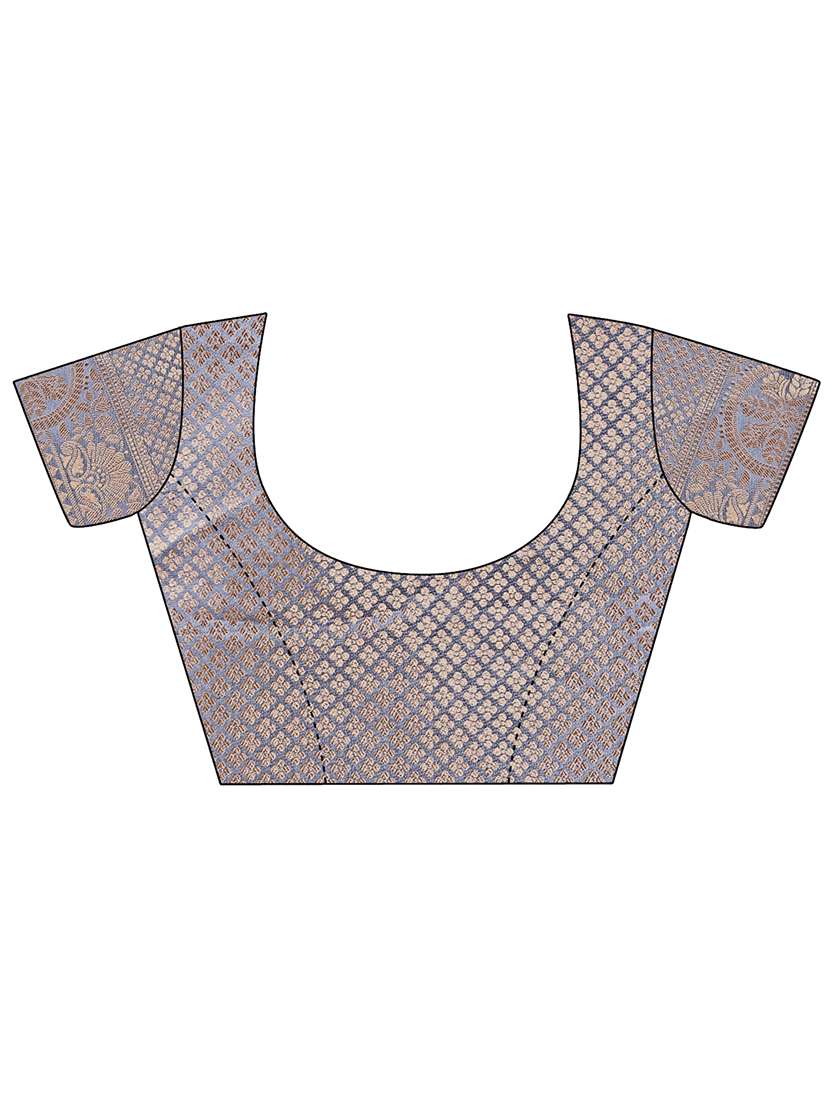 women striped bordered saree with blouse - 21969997 -  Standard Image - 5