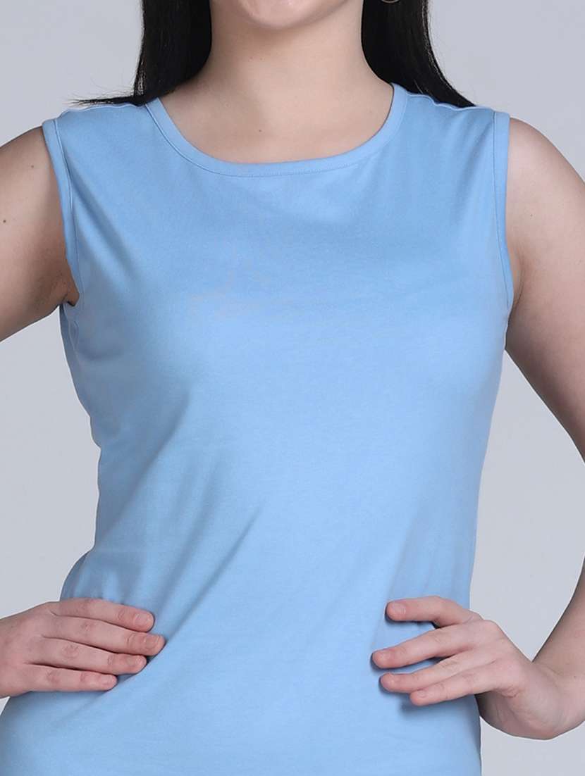 women solid sleeveless bodycon dress - 21970026 - Standard Image - 5