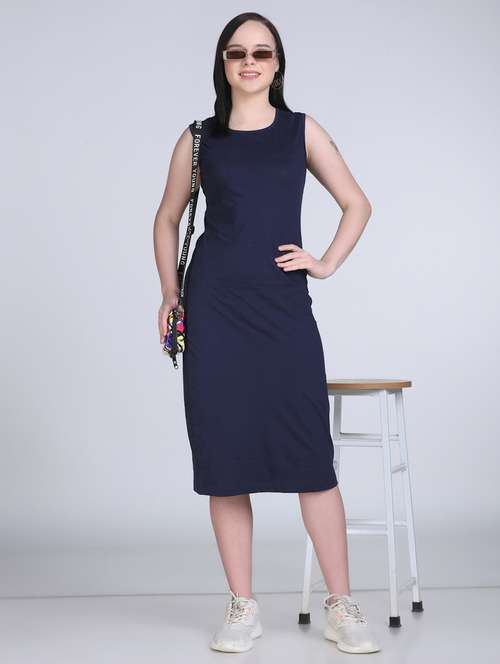 women solid sleeveless bodycon dress - 21970027 - Standard Image - 0