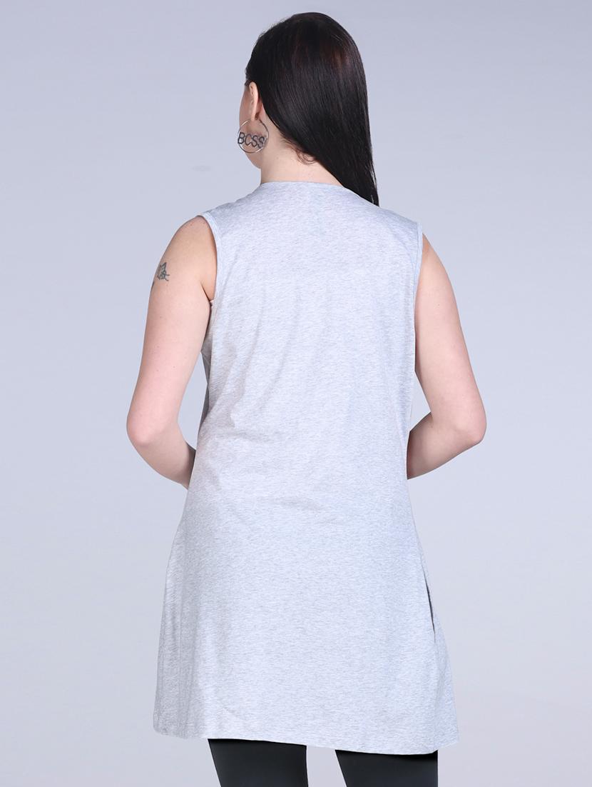 women grey solid sleeveless regular shrug - 21970036 - Standard Image - 3