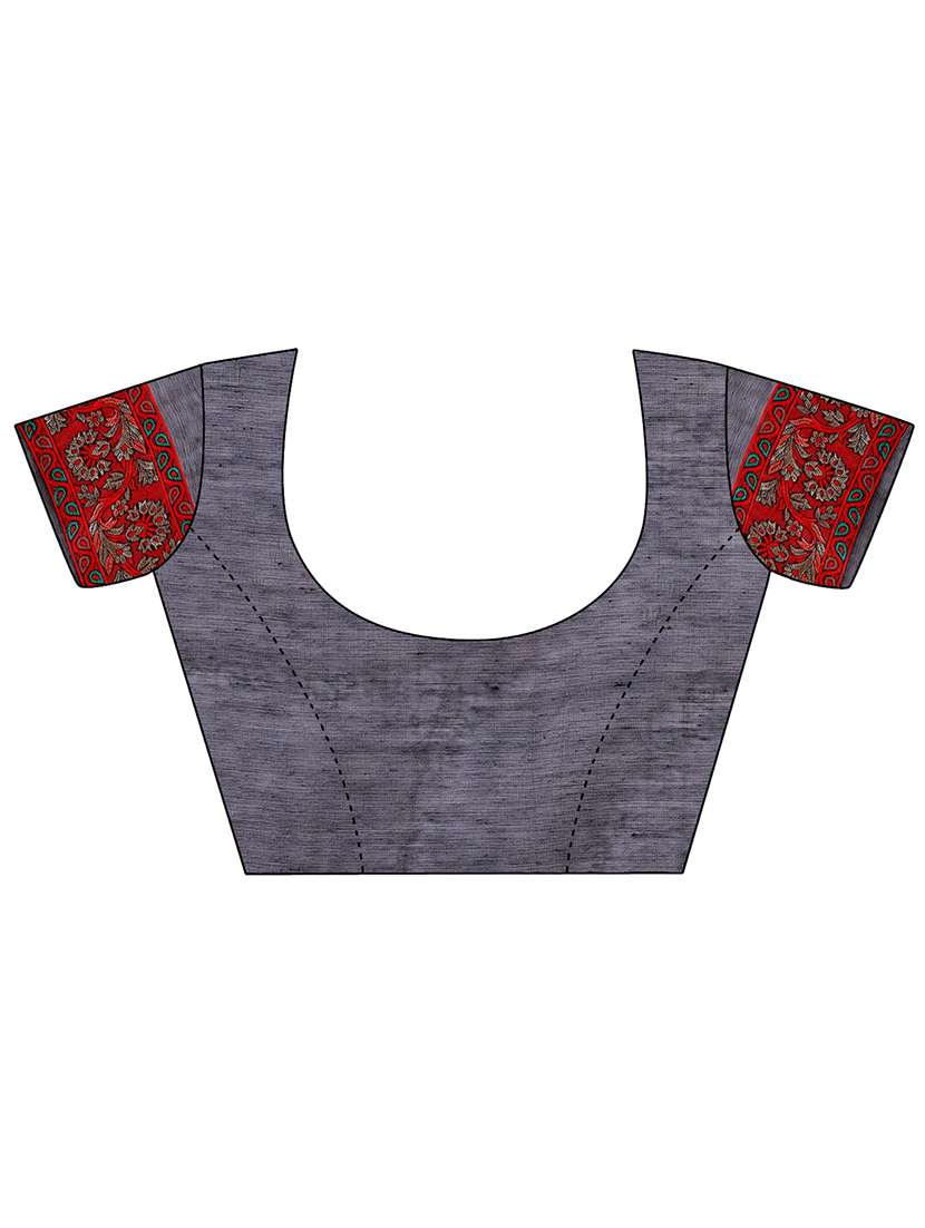 women paisley assam silk saree with blouse - 21970109 -  Standard Image - 5