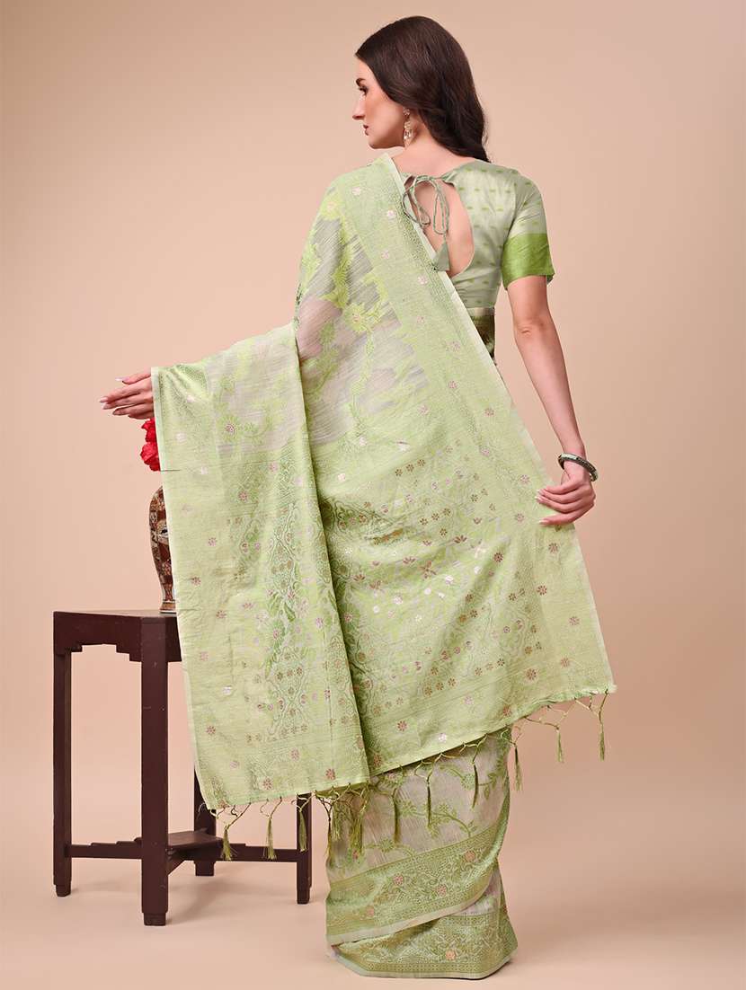 women self design bordered saree with blouse - 21970147 -  Standard Image - 3