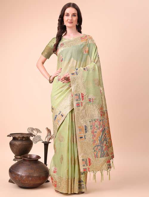 women self design bordered saree with blouse - 21970154 -  Standard Image - 0