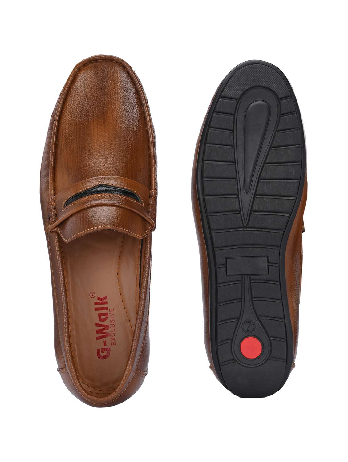 men solid slip on loafer - 21970201 -  Standard Image - 3