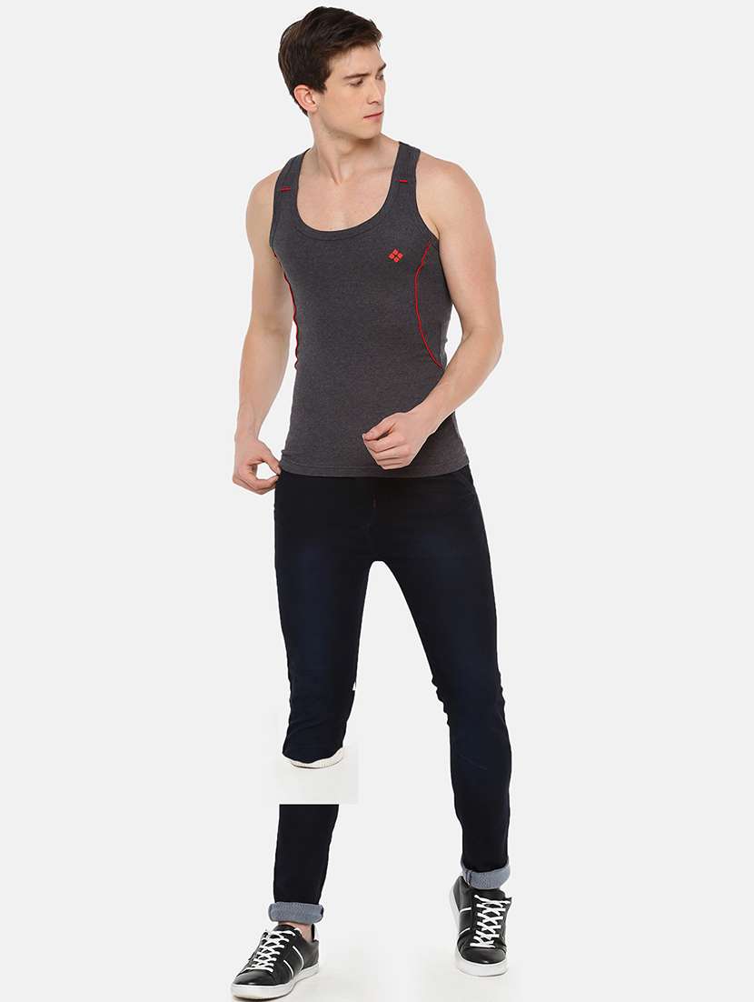 men pack of 2 solid scoop neck vest - 21970307 -  Standard Image - 3