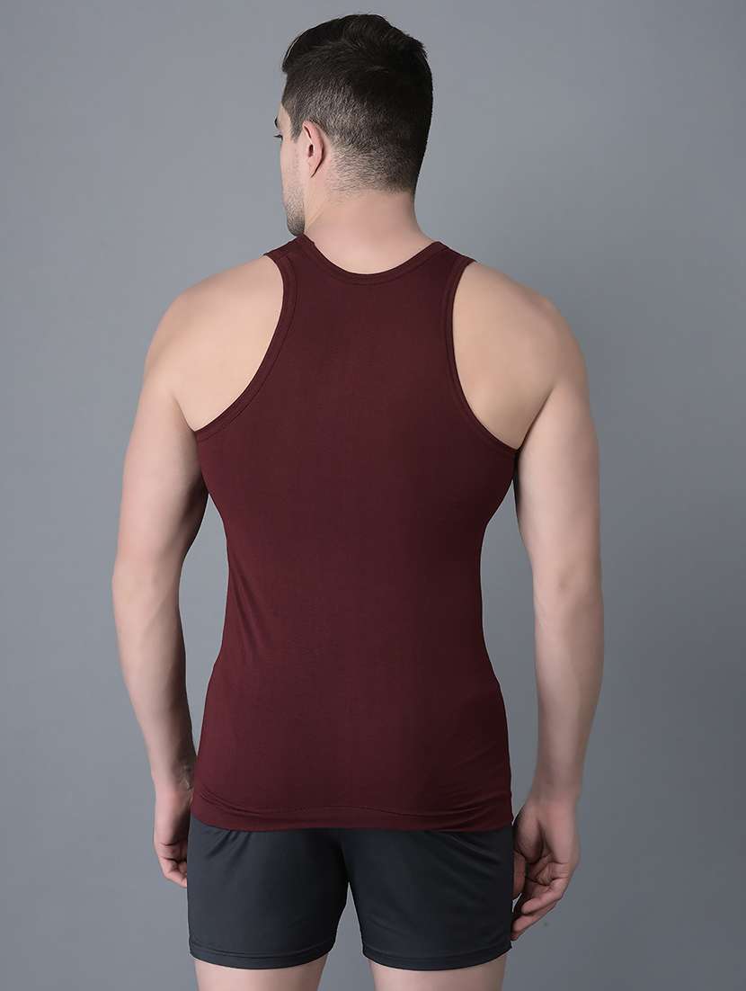 men pack of 10 solid scoop neck vest - 21970328 -  Standard Image - 3