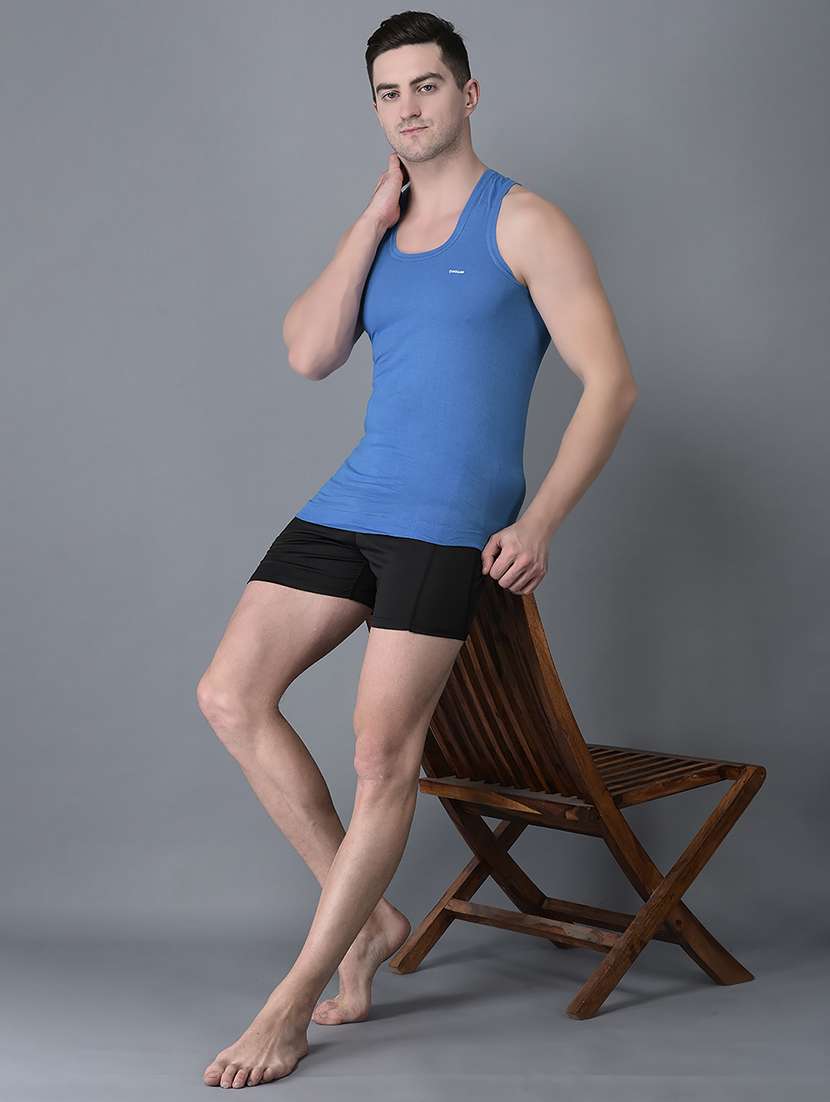 men pack of 7 solid scoop neck vest - 21970340 -  Standard Image - 3