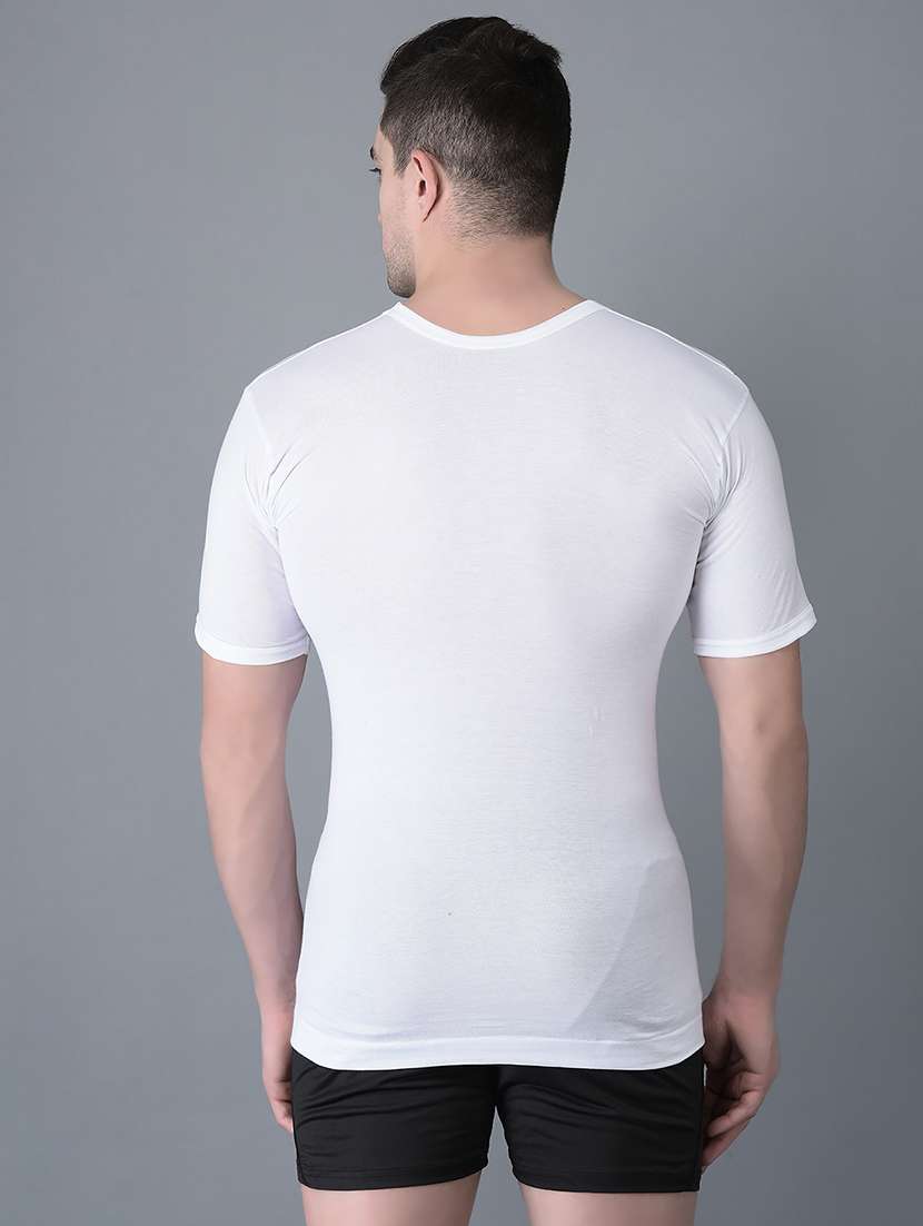 men pack of 3 solid scoop neck vest - 21970363 -  Standard Image - 3