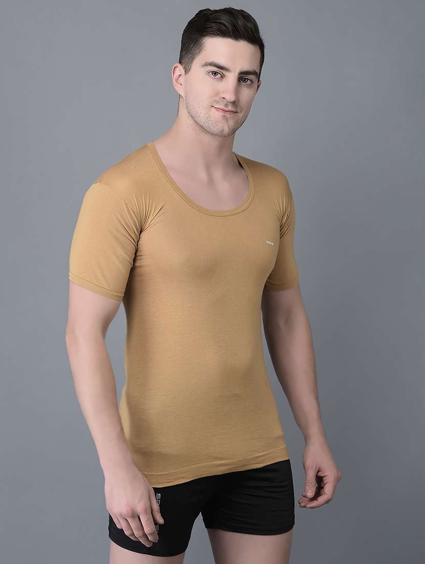 men pack of 3 solid scoop neck vest - 21970374 -  Standard Image - 3
