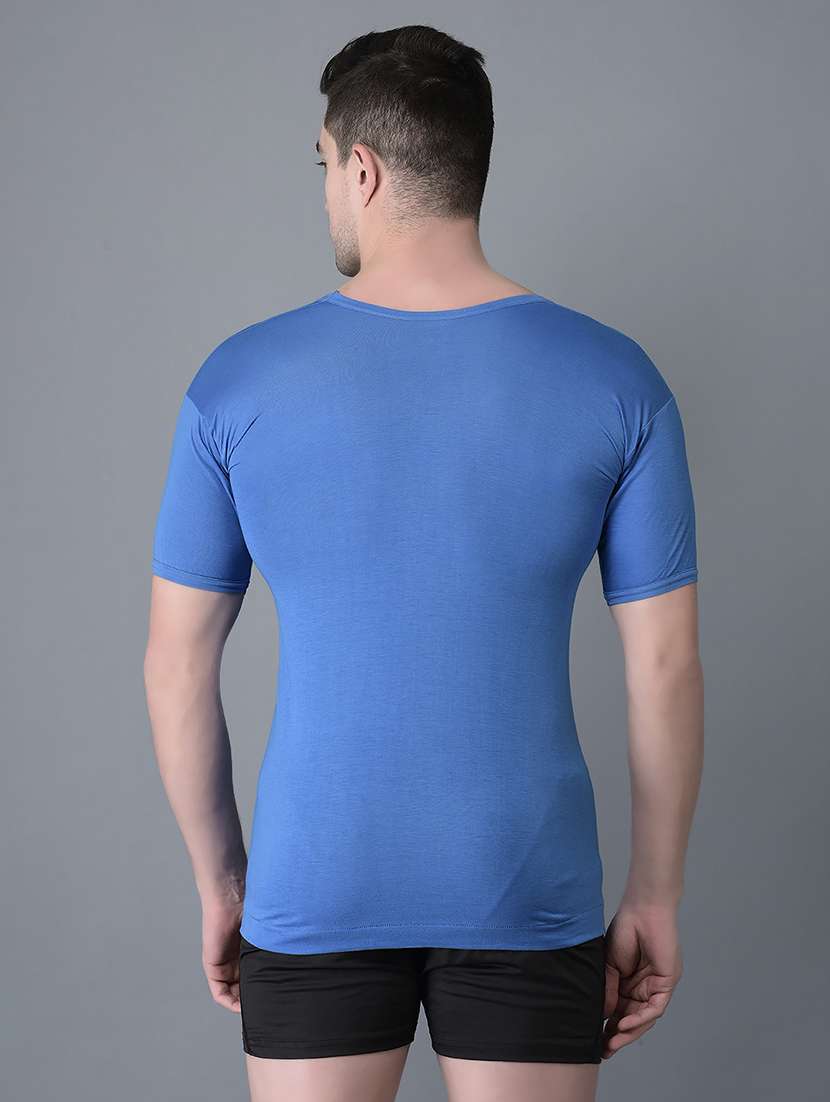 men pack of 5 solid scoop neck vest - 21970376 -  Standard Image - 3