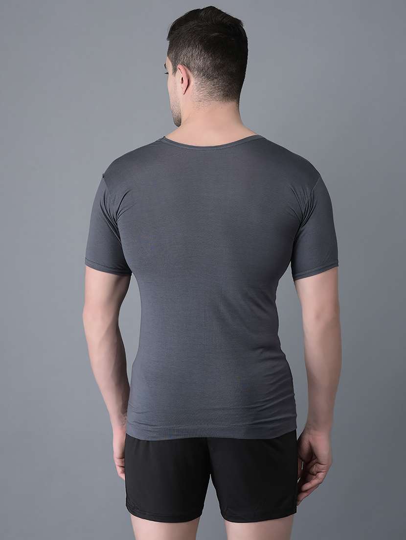 men pack of 7 solid scoop neck vest - 21970377 -  Standard Image - 3