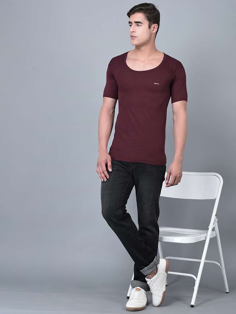 men pack of 2 solid scoop neck vest - 21970380 -  Standard Image - 3