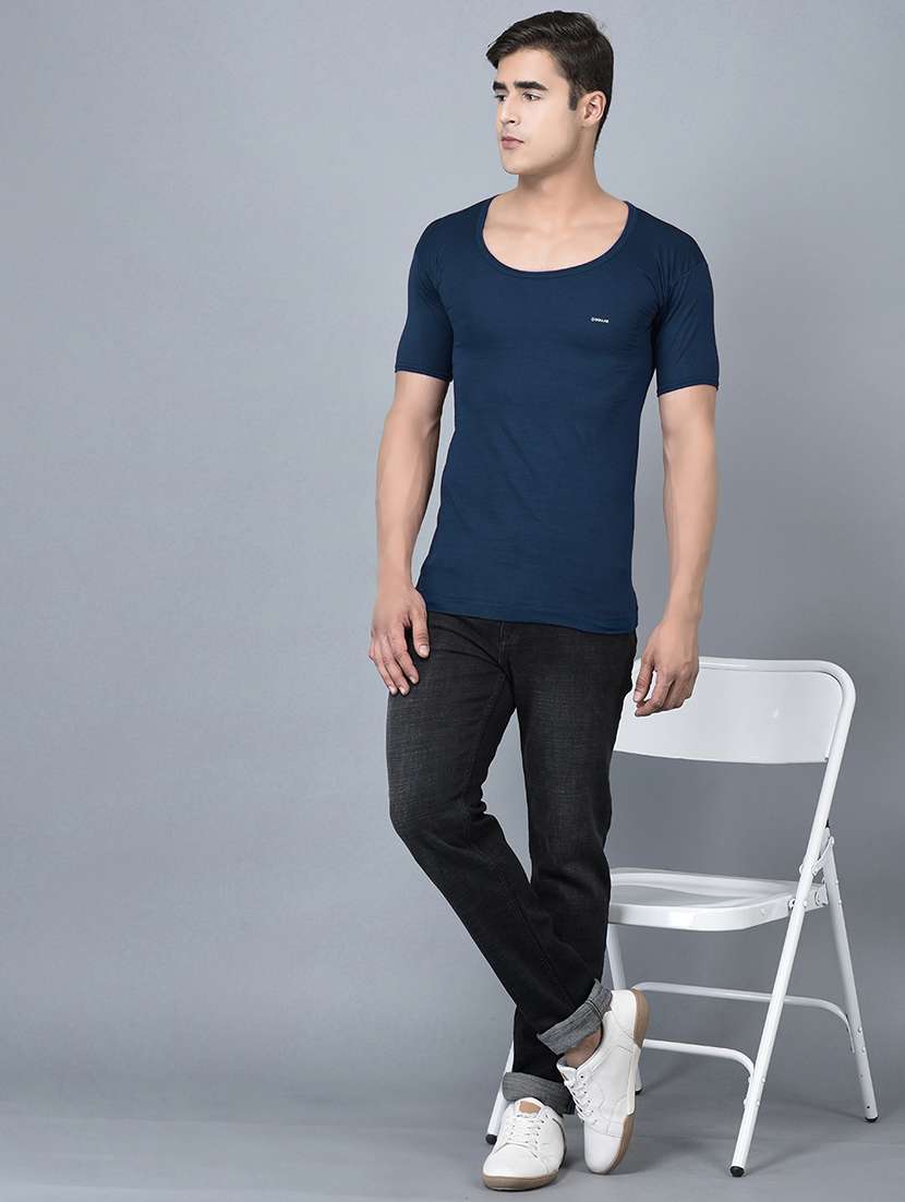 men pack of 3 solid scoop neck vest - 21970383 -  Standard Image - 3