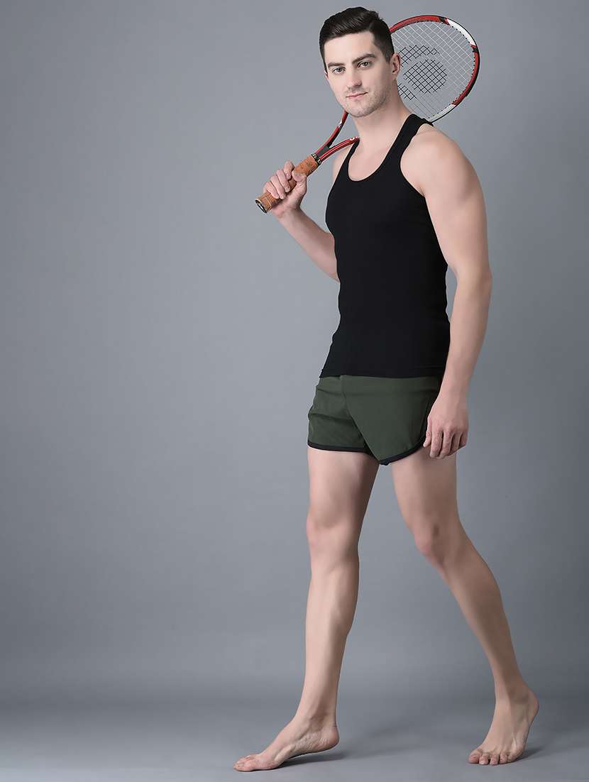 men pack of 6 solid scoop neck vest - 21970398 -  Standard Image - 3