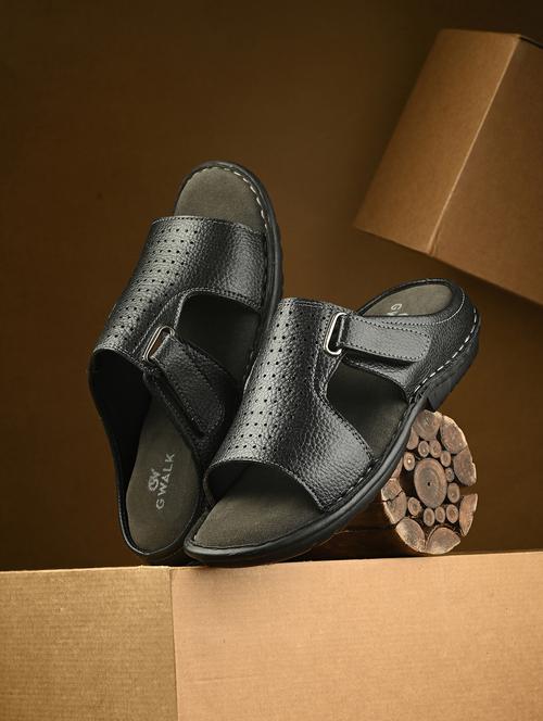 men black slip on sandal - 21970417 -  Standard Image - 0