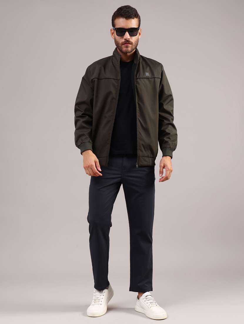 men solid mid rise slim fit chinos  - 21970490 -  Standard Image - 5