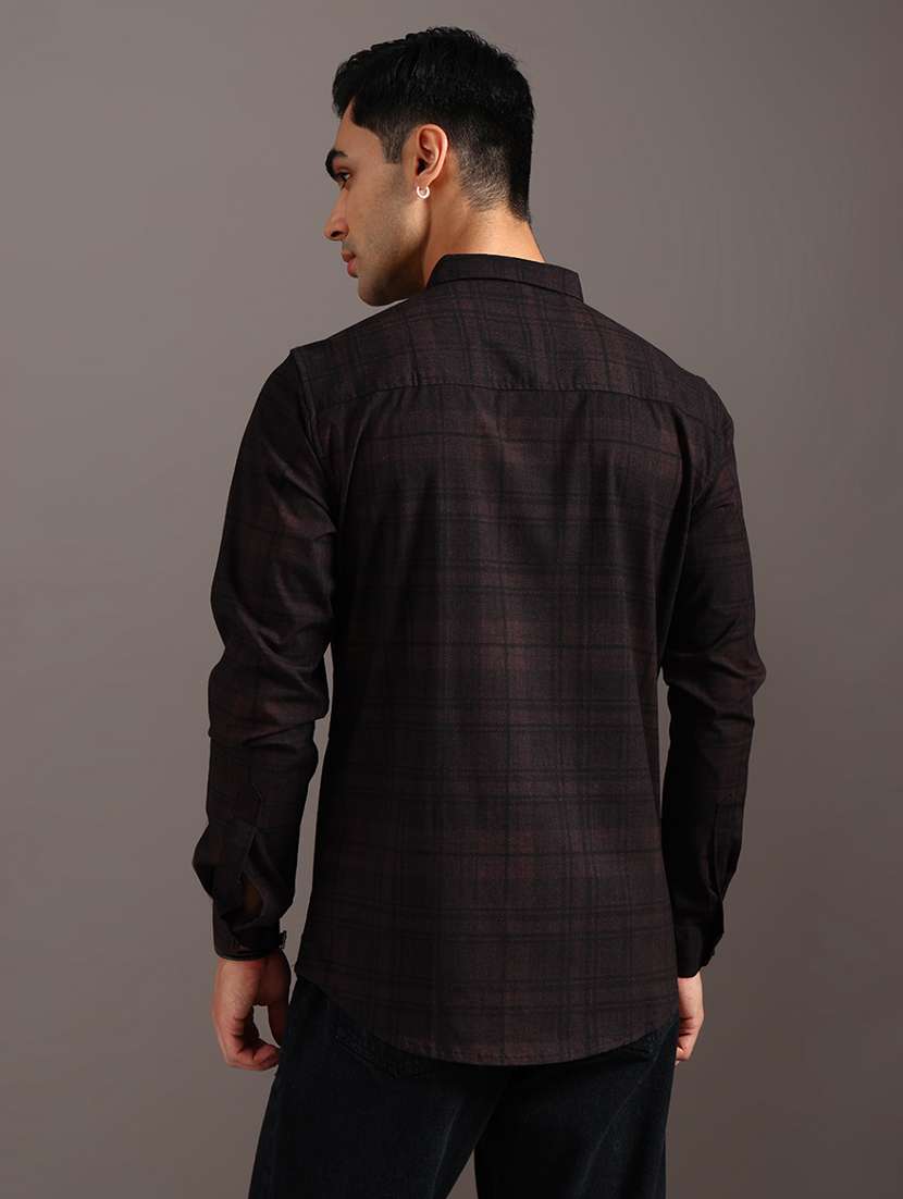 men checkered long sleeve regular fit casual shirt - 21970502 -  Standard Image - 3