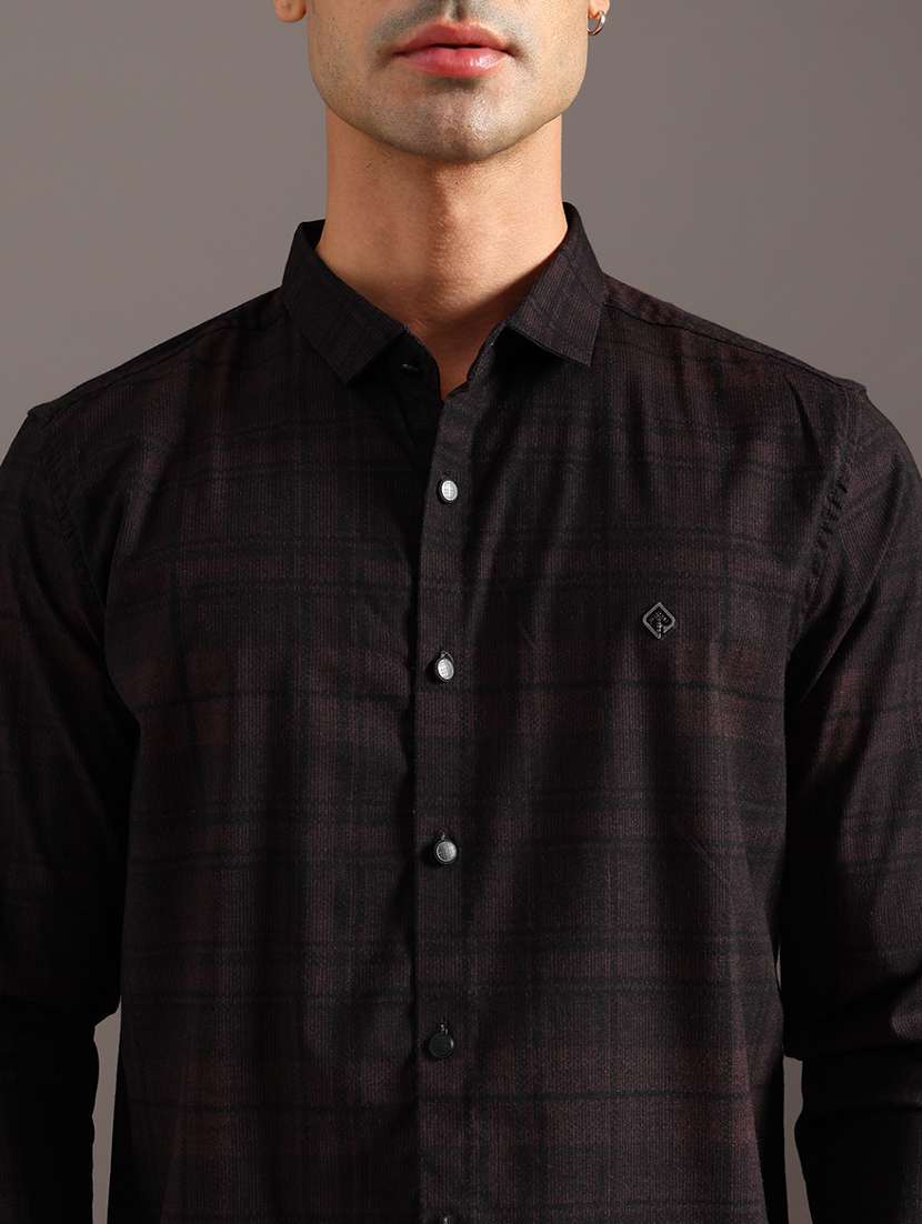 men checkered long sleeve regular fit casual shirt - 21970502 -  Standard Image - 5