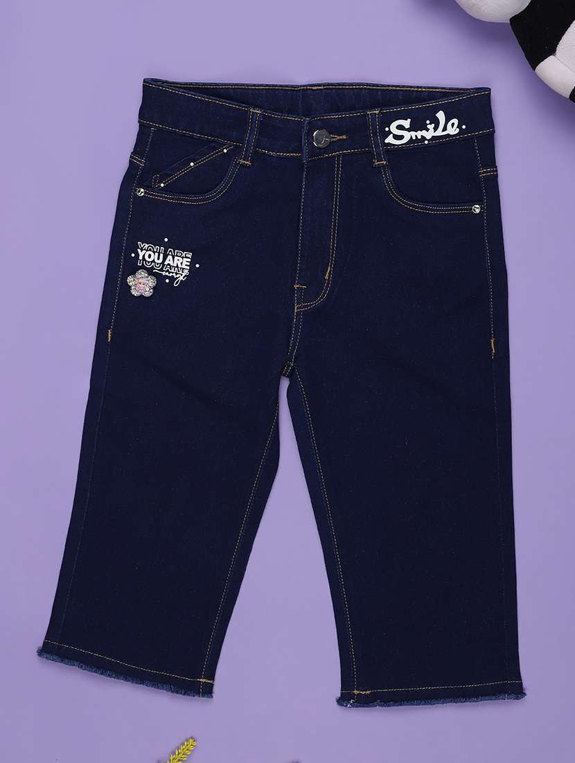 girls printed mid rise slim fit jean - 21970507 - Zoom Image - 0