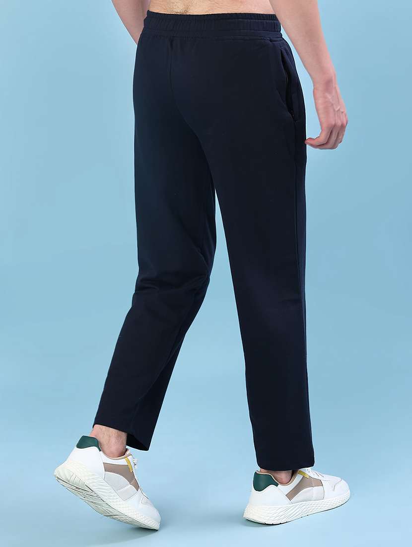 men solid mid rise full length track pant - 21970526 -  Standard Image - 3