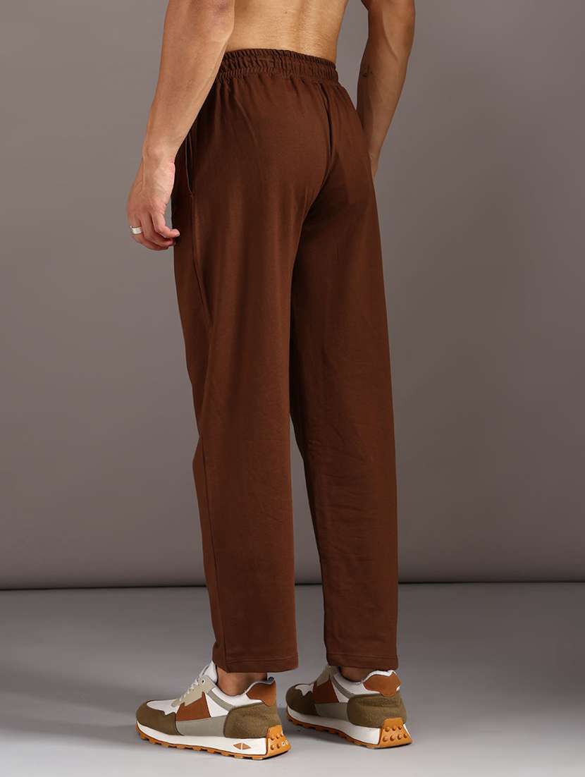 men solid mid rise full length track pant - 21970528 -  Standard Image - 3