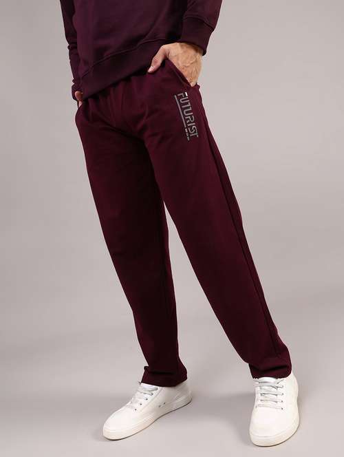 men solid mid rise full length track pant - 21970554 -  Standard Image - 0