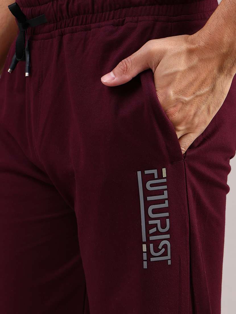 men solid mid rise full length track pant - 21970554 -  Standard Image - 5