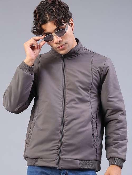 men solid long sleeve lightweight bomber jacket - 21970563 -  Standard Image - 0
