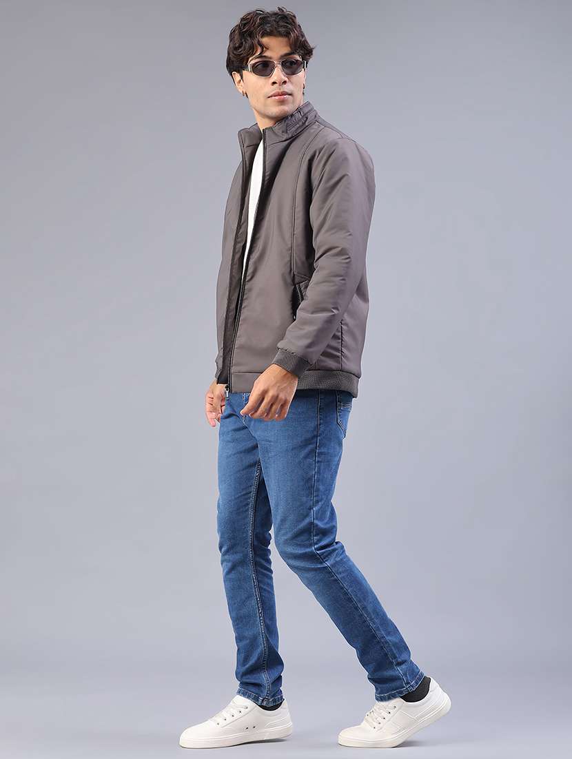 men solid long sleeve lightweight bomber jacket - 21970563 -  Standard Image - 5