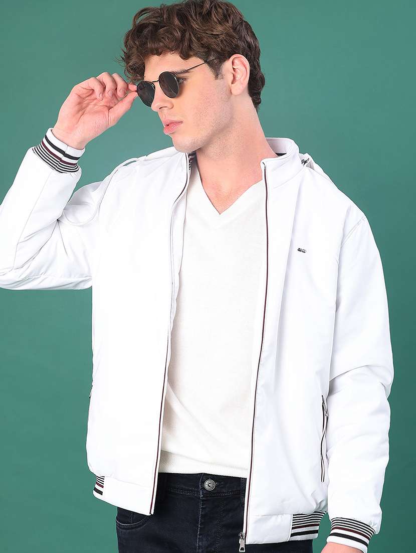 men solid long sleeve regualr fit casual jacket