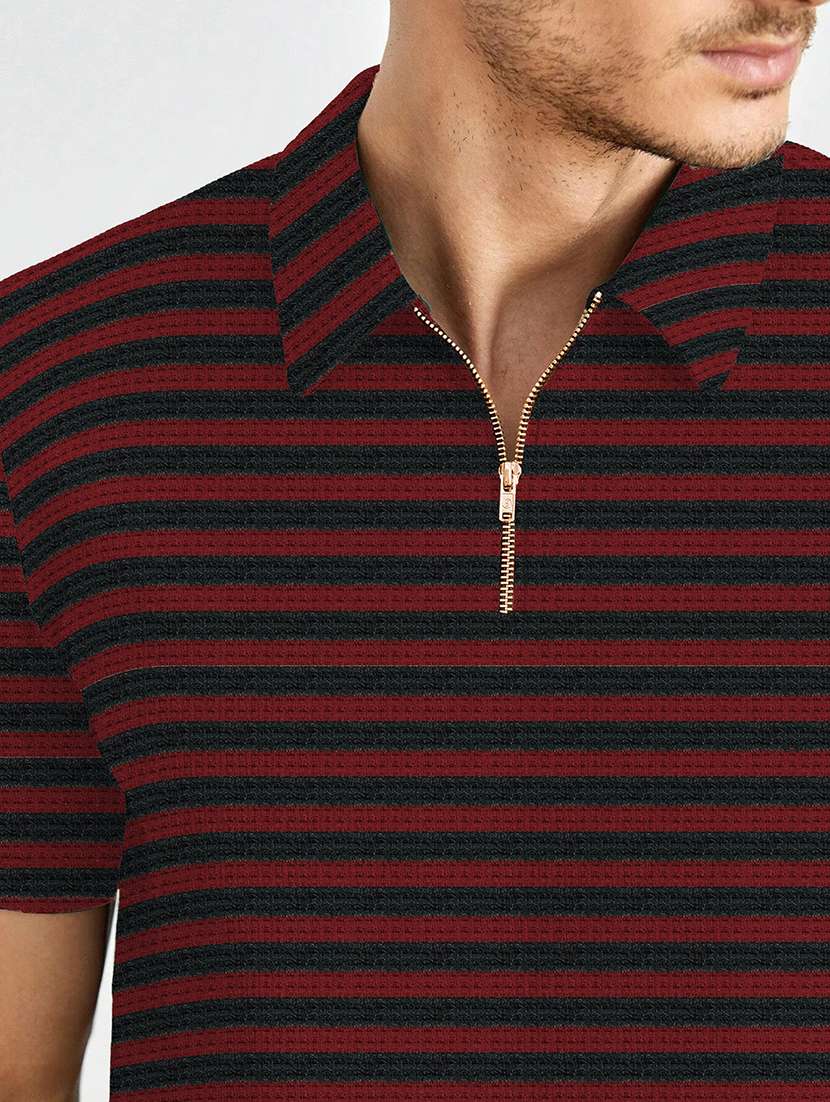 men striped short sleeve polo t-shirt - 21970689 -  Standard Image - 3