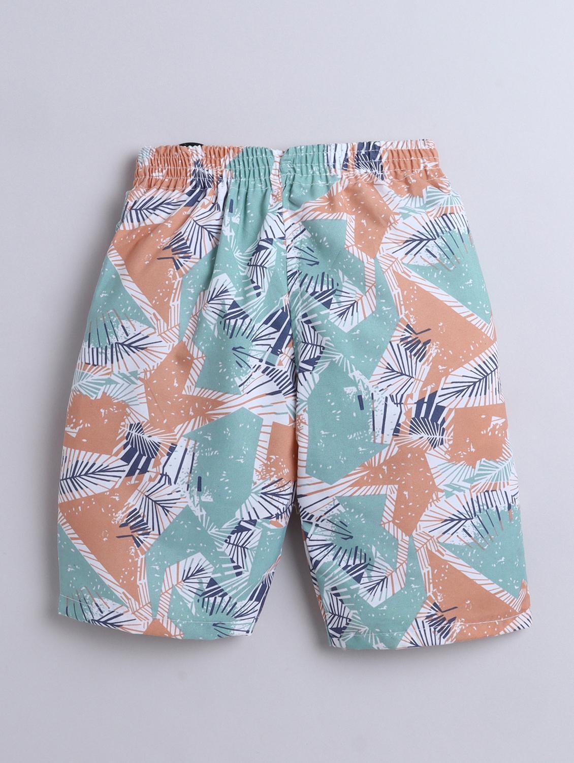 boys printed shirt and shorts co-ord set - 21970696 - Standard Image - 5